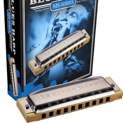 Hohner 532 Blues Harp MS Diatonic Harmonica Silver - A image 1