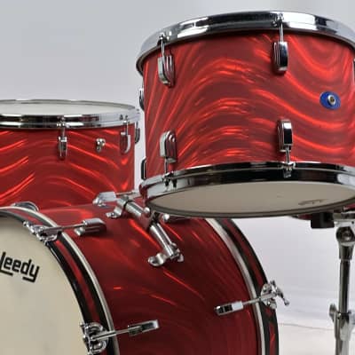 Leedy 20/13/16/5x14" Vintage 60's Drum Set - Red Satin Flame image 2