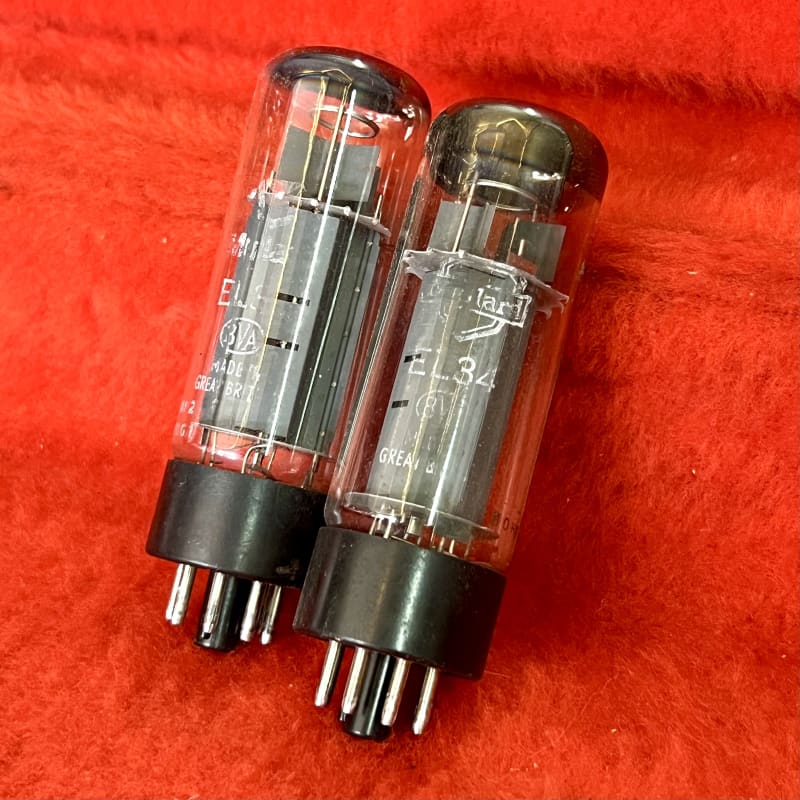 Matched pair SYLVANIA el34 6ca7 c 1960 vintage tubes usa | Reverb