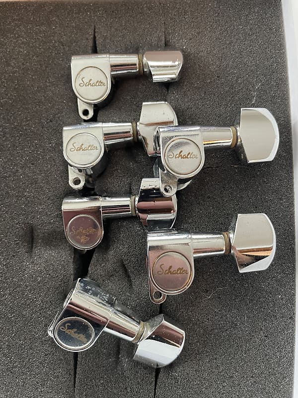 Schaller 6 Inline Tuners for Strat Chrome Reverb