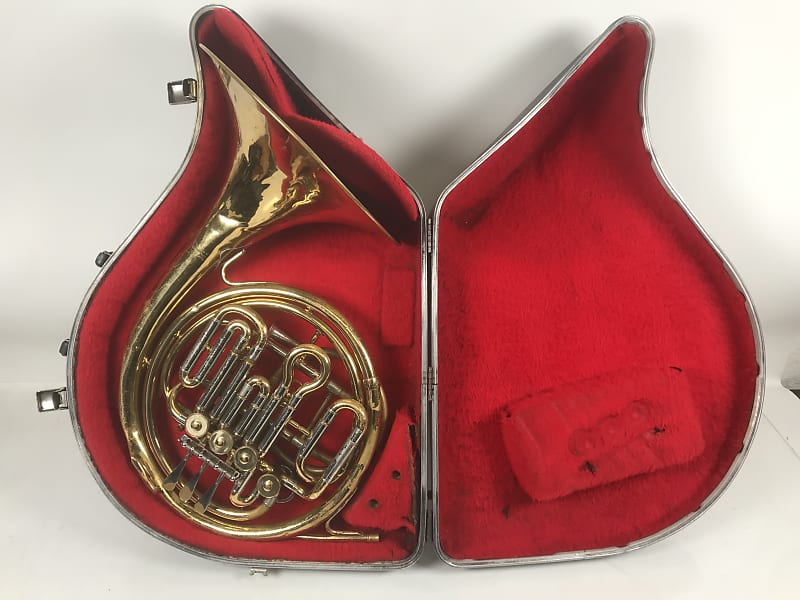 Getzen Elkhorn Double French Horn Vintage Includes Case Reverb