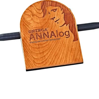 Ortega Guitars ANNAlog Analog Passive Percussion Stomp Box with Built-in Piezo for Kick Sound Made of Cherry Wood image 5