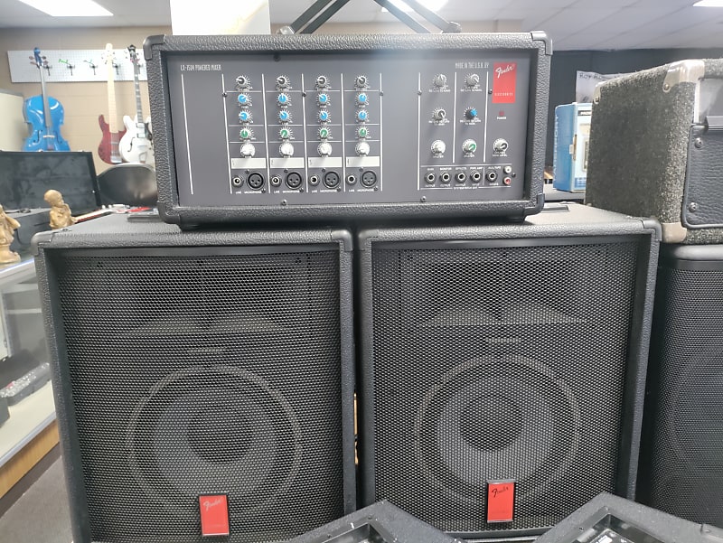 Fender LX1504 powered PA mixer head, 21110A 100 Watt Reverb