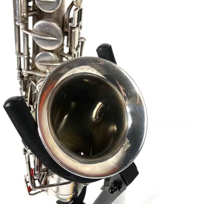 Vintage The Buescher True Tone Low Pitch 1925-26 Alto Saxophone - Matte Silver image 6