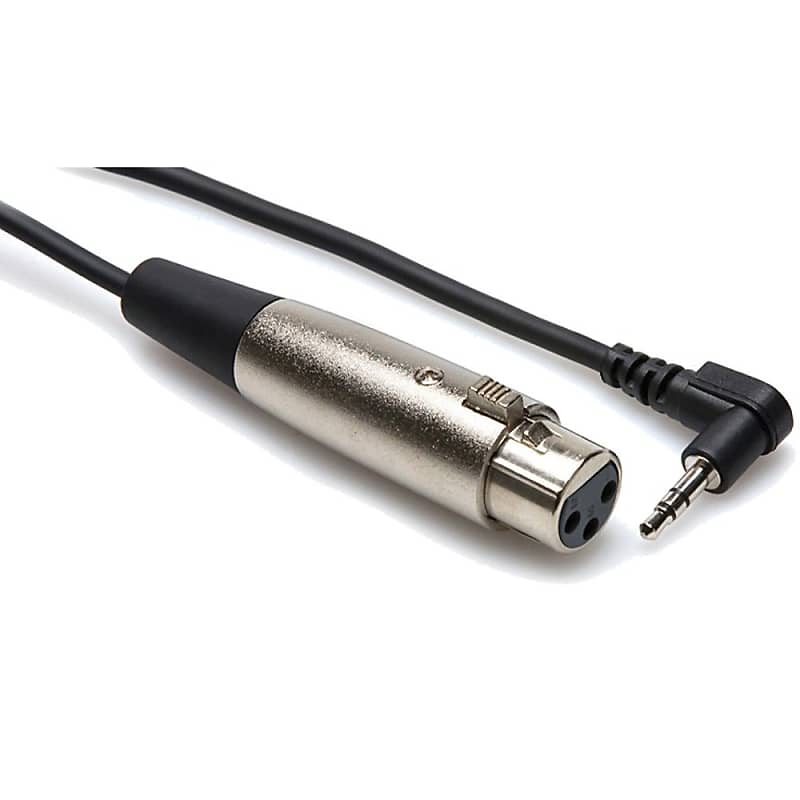 Hosa XVM-105F Camcorder Microphone Cable Right-angle 3.5 mm TRS to XLR3F, 5 ft image 1