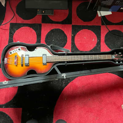 Hofner Contemporary Series Violin Bass Left-Handed 2006 - 2019 - Antique Brown Sunburst with Case image 1