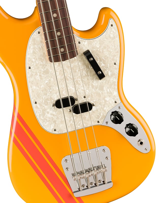 $180 off  New Fender Vintera II '70s Competition Mustang Bass with Rosewood Fretboard 2023 - Present - Competition Orange image 1