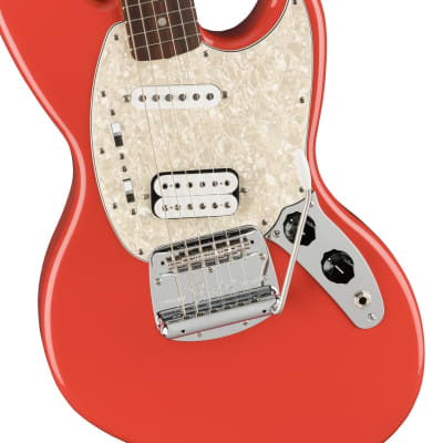 Fender Kurt Cobain Jag-Stang Electric Guitar Rosewood FB Fiesta Red image 2