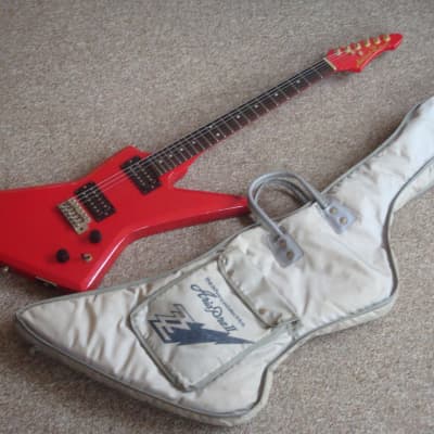 Aria Pro II ZZ Deluxe Explorer 1983 Red Made in Japan | Reverb