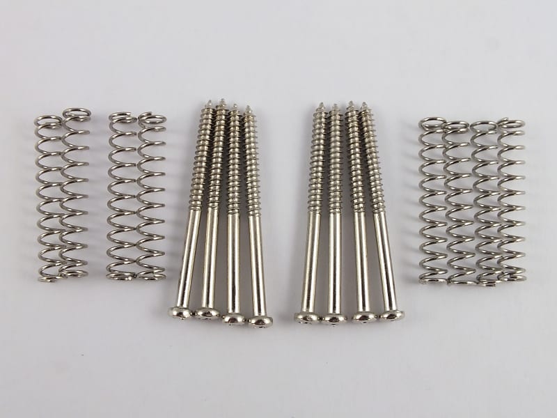 8 Chrome Jazz Bass Pickup Screws & Springs for Fender USA J Reverb