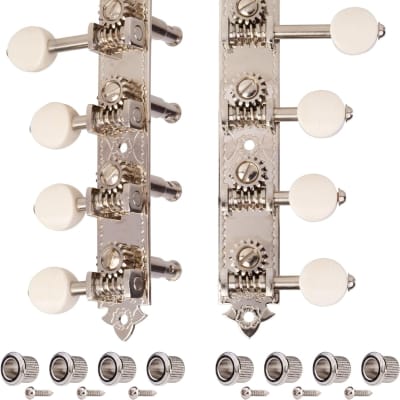 Golden Age F-style Mandolin Tuners, Relic nickel with ivoroid knobs for sale