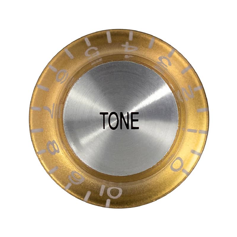 Gibson Top Hat Tone Knob (Gold/Silver) Reverb