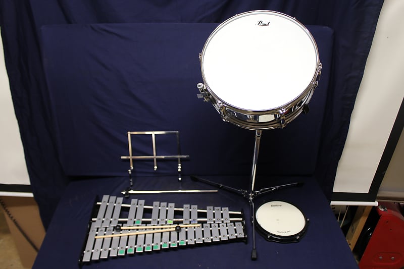 Pearl Kit Complete w/ Snare and Xylophone Chrome image 1