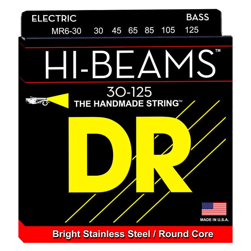 DR Hi-Beam MR6-30 Medium Stainless Steel Round Core 6-String image 1