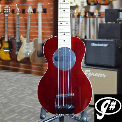 G-Sharp OF-1 Travel Guitar, Red Wine (g# tuning, comes w/ gig bag) for sale