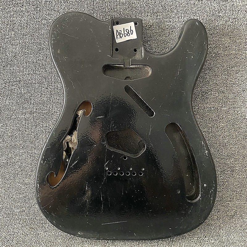 Black Basswood Telecaster Tele Style Guitar Body with FHole Reverb