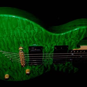 Spalding Guitar Technology Custom 2001 Green Flame.  Hand Built.  One Off. Orphaned. Rare. image 9