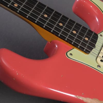 Fender Custom Shop Stratocaster 1962 HSS Heavy Relic Fiesta Red Bild 4