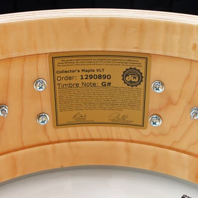 DW Collectors Maple SSC 6.5" x 14" Snare Drum w/ VIDEO! Pale Blue Oyster VLT image 7