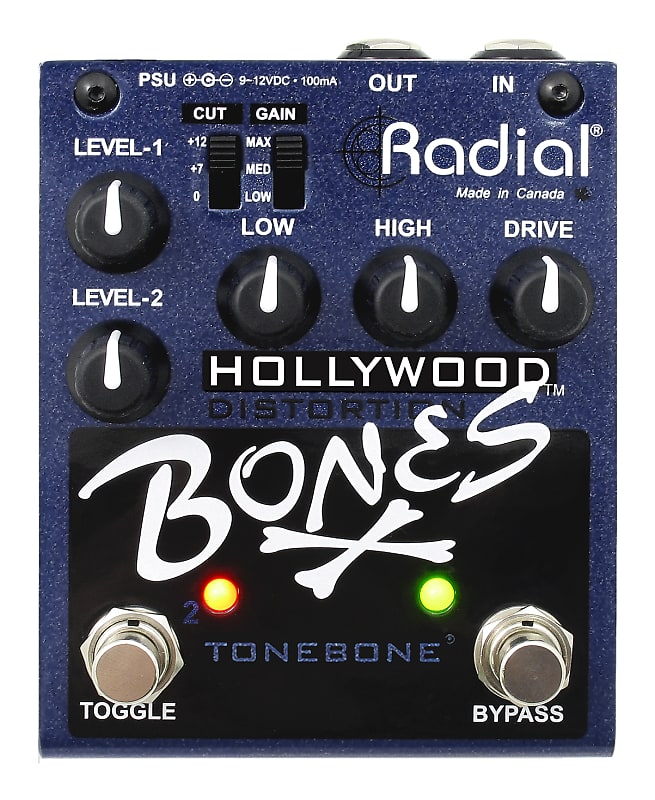 Radial HOLLYWOOD BONES  Tonebone Guitar Distortion & Overdrive Pedal image 1