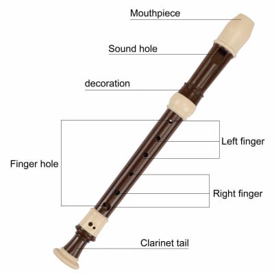 Recorder 8 Hole Descant Flauta Soprano Recorder Professional Treble Flute Baroque Style C Key For Kids Children With Fingering Chart Instructions image 4