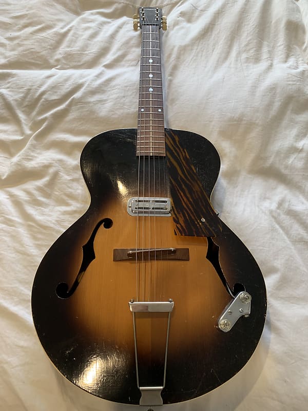 1930s Cromwell G4 Archtop Guitar Vintage Sunburst w/ DeArmond Pickup image 1