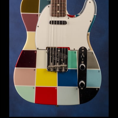 Fender Color Chart Telecaster 2021 - Olympic White with Fender 'Multi-Color Chart' top image 2