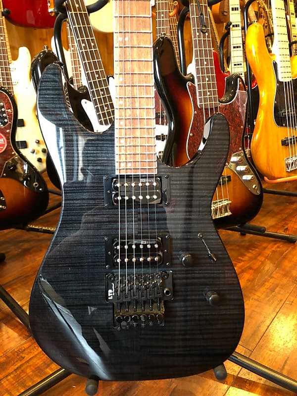 ESP LTD M-200FM Electric Guitar See-Thru Black image 1