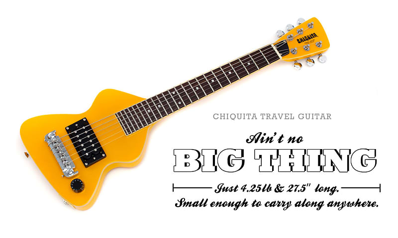 Chiquita (Marty McFly’s guitar from Back to the Future) Travel Guitar 1980  - present - Yellow gloss