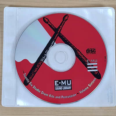 E-MU Sound Library Vol 16 Drum Kits & Percussion, E4, ESI 32 2000 4K, emu cd