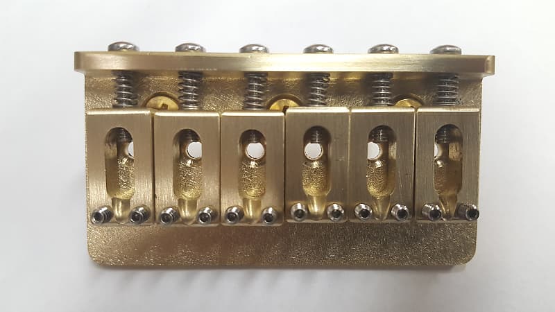 Killer Guitar Components Narrow Brass Hardtail Bridge - Solid-Milled image 1