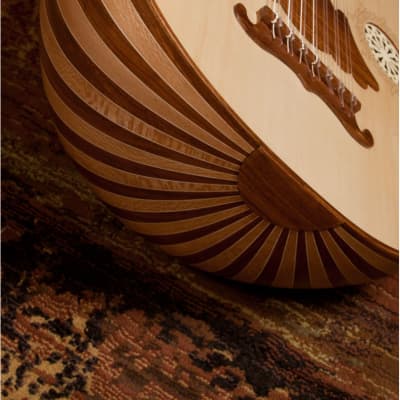 Mid-East OUDR14N | 32" Arabic 12-String Sheesham Oud, Natural. New with Full Warranty! image 3