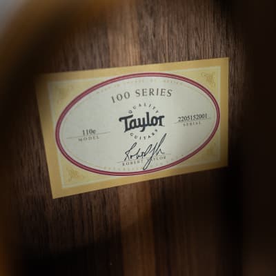 Taylor 110e Acoustic Electric Guitar - Natural (2001-BO) image 14