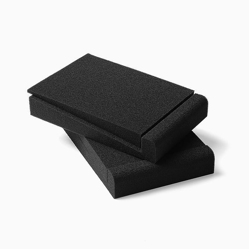 Studio Monitor Isolation Pads, High-Density Acoustic Foam Tilted Tabletop  Black - Pair  			