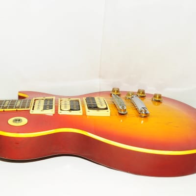 1970s Burny Single Cut Standard Model 3 Pickup Electric Guitar Ref No 3550 image 7