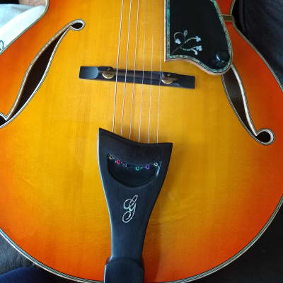 William Gagnon Imperial Cherry Burst Jazz Archtop Guitar w/Case Highly Ornate Custom Build Only One image 11