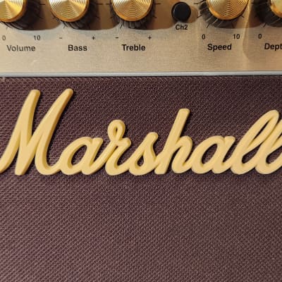 Marshall Acoustic Soloist AS50D 2-Channel 50-Watt 2x8" Acoustic Guitar Combo Brown Phantom Power image 2