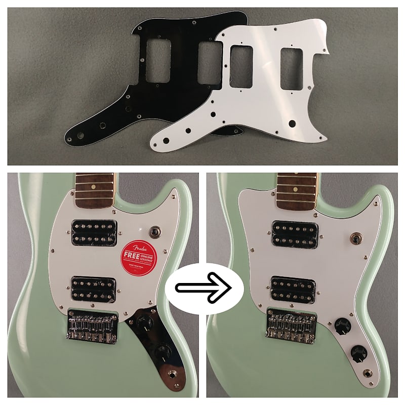 Bronco Conversion Pickguard For Squier Bullet Mustang Guitar Reverb 1435