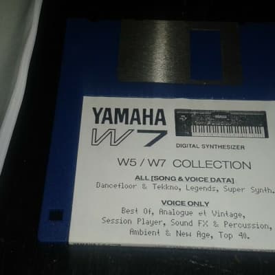Yamaha W5 W7 TECHNO Kit 1996 disk floppy repro manual english dance legends vintage analog ambient image 2