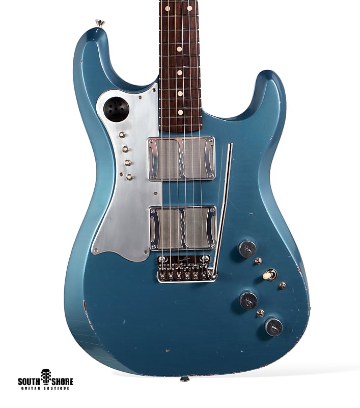 Fiam Guitars Mirari 2023 Pelham Blue over Silver. By past Ronin Guitars luthier Izzy Lugo. NEW (Authorized Dealer) image 1