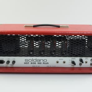 Soldano Hot Rod 100 Plus 100 Watt Tube Guitar Amplifier Head Red image 4