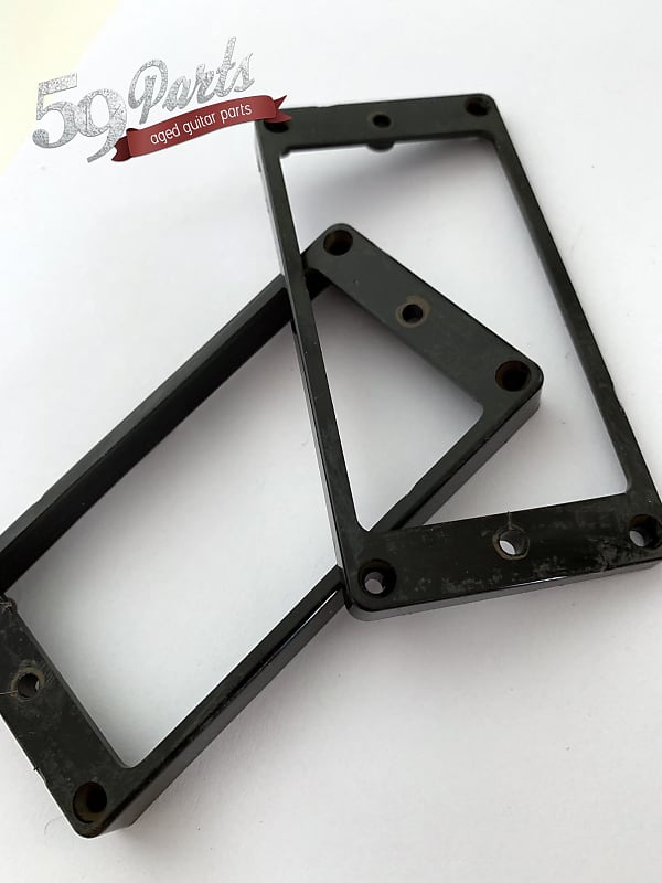 Hand aged Les Paul Pickup Rings CAB w/screws BLACK Gibson Les Reverb