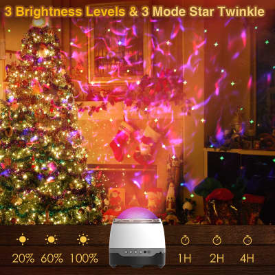 Lekato LED Music Star Galaxy Projector Bluetooth Music Speaker Lamp Light Remote Control image 6