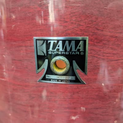 1983 Tama Japan Cherry Wine Lacquer Superstar 12 x 13" Tom - Looks Really Good - Sounds Great! image 2
