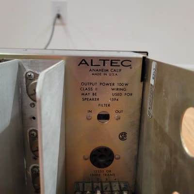 Vintage Altec Lansing  100 watt power amp 1594C 80's Black image 5