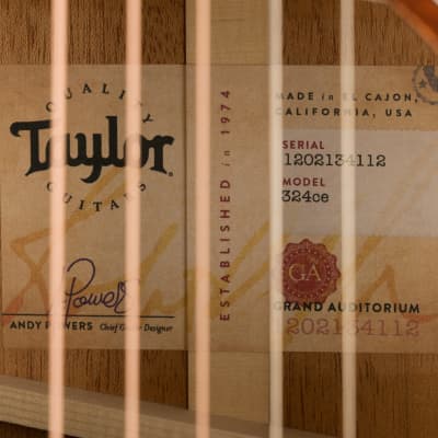 Taylor 324ce Acoustic Electric Guitar - Sunburst With Case image 11
