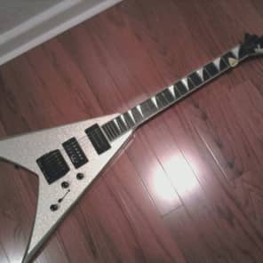 jackson King V Dave Mustaine 1990 Silver sparkle | Reverb