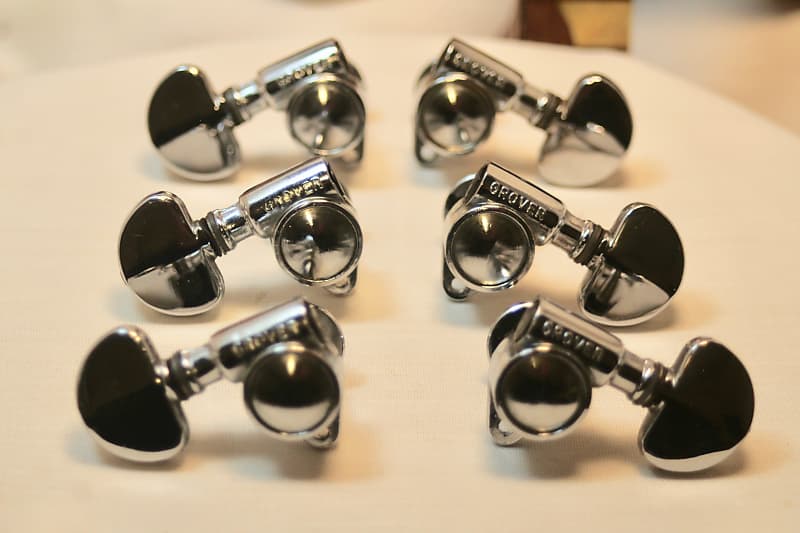 (1) Set  Grover Guitar Tuners Chrome 60s Vintage image 1
