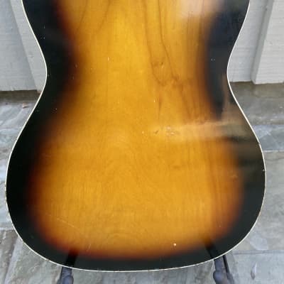 Harmony Silvertone Sears Roebuck Co. by Kay 319 1960s Acoustic Guitar Tobacco Sunburst image 9