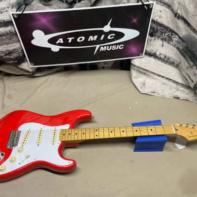Fender FSR Special Edition '50s Stratocaster Guitar 2015 - Rangoon Red / Maple Neck image 1
